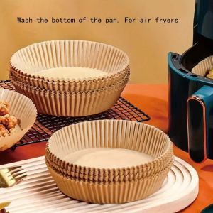 Luckylkh2 50pcs Air Fryer Paper Liner Non stick Disposable Air Fryer Sheet Oil-proof Parchment Paper