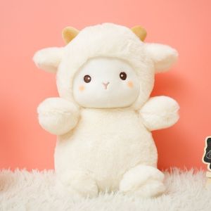 【New】Cute white lamb doll healing plush doll doll toy bed sleeping pillow baby