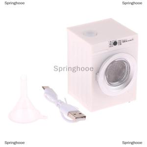 [COD] Springhooe ของเล่นสำหรับตกแต่งบ้านตุ๊กตาเครื่องซักผ้าดรัมขนาดเล็ก