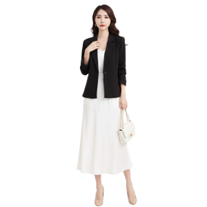 Shop Haul Loose Retro Lapel Sleeves 3/4 Blazer Can fit to S-3XL Blazer for Casual & Formal Wear Elegant Chic Blazer *8119