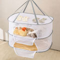 Clothes Drying Net Drying Basket Windproof Drying Basket Foldable Polyester Underwear Drying Net Household Supplies. 