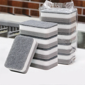 20Pcs Double-sided Cleaning Spongs/ Kitchen Dishwashing Sponge / Household Cleaning Three-Layer Sponge Wipe / Non-Scratch Scrub Sponge