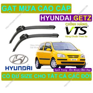 Gạt Mưa Silicon Kính Lái Hyundai Getz Cặp Gạt M.ưa Kính Lái Hyundai Getz Có Đủ S.ize Cho Các Đời Xe Hyundai Getz