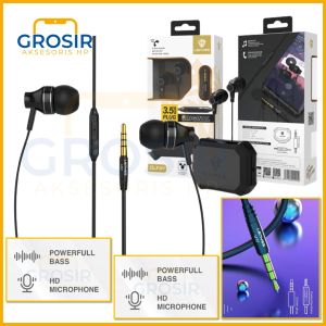 Headset stereo bass LENYES LF37 LF-37 Original hedset kabel earphone extra bass with handfree microphone 3.5mm - Grosir Aksesoris