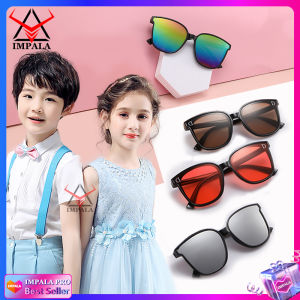 IMPALA QT1006W น่ารักแว่นกันแดดสำหรับเด็กเด็กชายและเด็กหญิง2-10ปีน่ารักป้องกันแสงสะท้อนแว่นตากีฬากลางแจ้งป้องกันรังสียูวีบล็อกซันไชน์อาทิตย์แว่นตาเด็กชายและเด็กหญิง