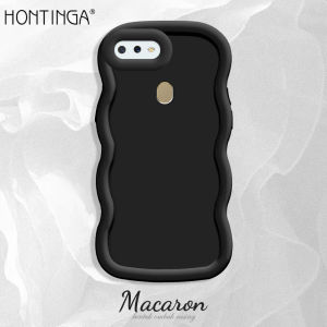 Hontinga Case For OPPO A60 A5S A7 A74 A76 A77 A77S A78 A79 A92 A92020 A95 A96 A98 5G 4G Case Soft Original Colorful Big Wave Silicone Full Cover Shockproof Rubber Phone Cases Back Cover Phone Casing Softcase