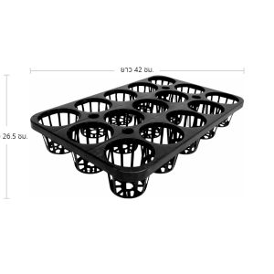 กระถาง ถาดหลุม ใส่กระถางต้นไม้ ขนาด 3 นิ้ว 15 หลุม สีดำ Bundle 10 ใบ ชิ้น อัน