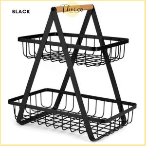 Kitchen Rack Home Organizer Storage Rack 2 Tier Onion Rack Fruit Basket Rak Bawang Bertingkat Vegetable Storage