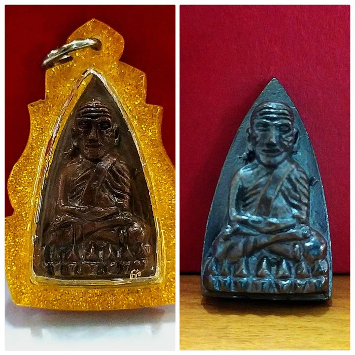 非常精美的圣物,纯铜圣僧龙婆托佛牌,Wat Pakor蛇珠庙-圣僧龙婆托驻世原庙督造念经加持,包好精美防水壳,原装庙盒BE559,Very ...