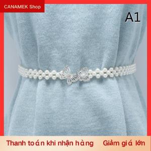 CS Ngọc trai lớn chuỗi eo của phụ nữ vành đai đàn hồi với kim cương trang trí tất cả các trận đấu váy thời trang giản dị thiết kế sang trọng tráng Gothic