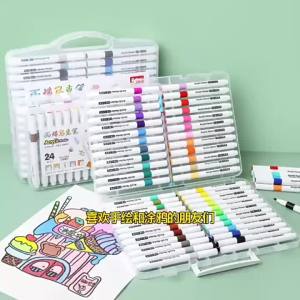 Acrylic marker pen 24/36/48 Color diy Waterproof opaque color-stackable student colored pencil painting set stationery