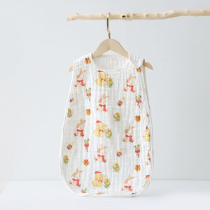 Baby Sleep Sack Muslin Wearable Blanket Sleeveless Breathable Absorbent Soft Newborn Toddler Nighttime