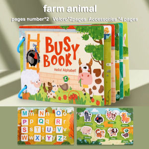 Baby Busy Book Montessori Sticker Book for Toddler Early Educational Learning Activity Toy Book
