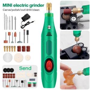 Gerenda listrik Bor Mini 27PCS 12V DC 15000 RPM Mini Drill Electric Engraver Grinder Gerinda Electrik Listrik bor gerinda / Alat Ukir Kayu /Alat Amplas / Alat Pemotong