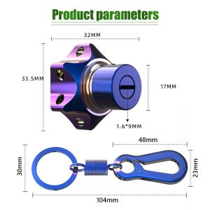 Kepala Kunci Motor Modifikasi Titanium Kepala Kunci Cnc Universal Penutup Kunci Sepeda Motor Gantungan Kunci Motor Keren Untuk Kunci Motor Diy