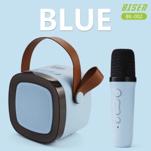 BISEN BK-002 Mini Portable Karaoke Bluetooth Speaker With Microphone Audio Integrated Microphone
