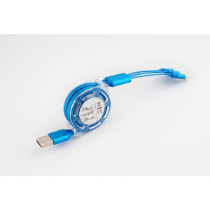 AU One-to-three data cable 1.5 Miga 3-in-1 retractable charging cable new aluminum alloy multi-functional fast charging cable