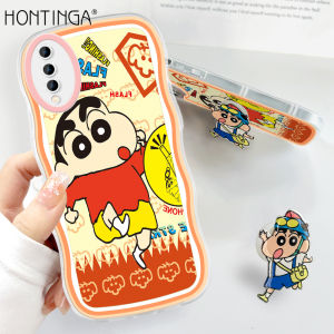 (Free Holder) Hontinga Casing Case For VIVO S1 Pro Vivo T1X T1 Pro 5G T1 5G Vivo V20 Pro Case Transparent Clear Cases Anime Crayon Shin-chan Soft Silicone Full Shockproof Rubber Cases Back Cover Phone Casing Softcase For Girls