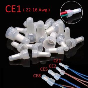 Set 100 đầu nối dây điện CE1 cách nhiệt 22-16 Awg nắp chụp đầu cuối
