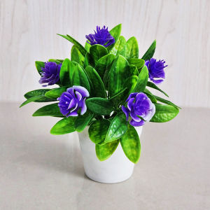 Azgalery PBP59 / Tanaman Hias Pot Bunga Plastik Mini Ornamen Dekorasi Ruangan Artificial Flower / COD