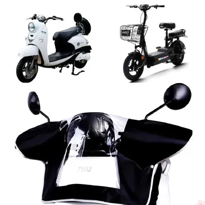 2in1 Universal Front Cover Rain Coats Zipper For Motorbike Motorcycle Scooter Waterproof Sun Shade Protection