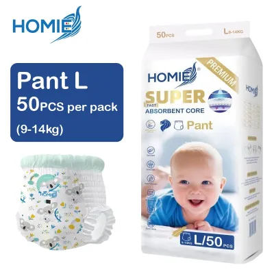 HOMIE PREMIUM Super Absorbent Core Baby DIAPER/PANT-Upgraded Version/12H Protection/Soft&Breathable