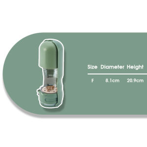 HamshMoc Portable Pet Feeder Waterer Foldable Spout Silicone Seal Segmented Storage Outdoor for Cats Dogs