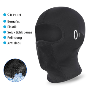 Masker Helm Fullface Masker Motor Pria Wanita Masker Ninja Anti UV Berkualitas Motor Sepeda With Lubang Kacamata