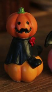 Halloween decorations Cute owl bat pumpkin and ghost resin figurines Party Favors