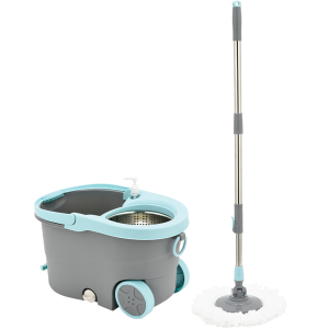 Bộ lau nhà HOKORI nhựa VIỆT NHẬT cao cấp - Thông minh xoay 360 độ tách nước bẩn tay kéo bánh xe - Chính hãng 9556