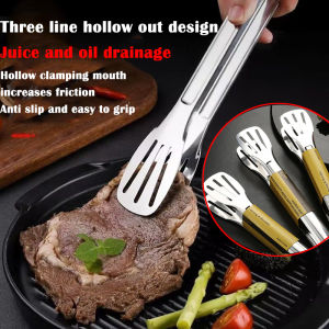 2 in 1 Fried Clamp Cooking Utensils Multifunctional Fried Fish Scoop Clamp Stainless Steel Food Clamp Barbecue Shovel Clip BBQ Tongs Bread Meat Vegetable Clamp
