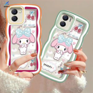 (Lokal Ready) Xinyu Casing hp Vivo Y17s Y36 Y16 Y27 Y02T Y15s Y15A Y12S Y12A Y02 Y01 Y02S Y22 Y22s Y35 Y21T Y21A Y21S Y33S Y12 V25e Y15 Y17 Y11 Y20S Y91C Y19 Y30 Y53s S1 My Melody pola krim lembut bening batas gelombang Soft Case