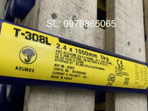 Que hàn Tig inox T-308L Kiswel Que bù Tig 308L Hàn Quốc 5kg