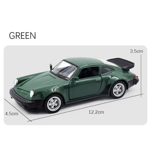 Diecast Miniatur Mobil Porsche 911 Turbo Retro Skala 1:36 Mainan Koleksi
