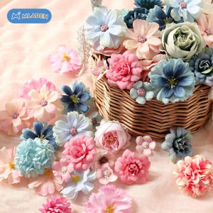 MLADEN 50PCS Artificial Flower Fake Hydrangea Peony Daisy Rose Flowers Set Wedding Party DIY Decoration