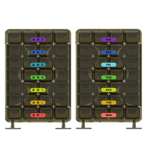 HKStorage New 7 Days Pill Box Pill Case Container For Tablets Weekly Pillbox Tablet Sorter Medicine Weekly Storage Box Container Organizer