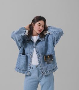 Coachluk Vintage Oversize Jaket Jeans Wanita Premium