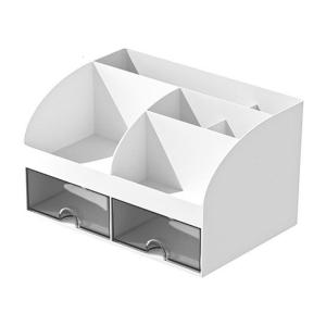 Ergonomic Desk Storage Container With Multiple Functional Compartments For Efficient Office School Accessories Sorting