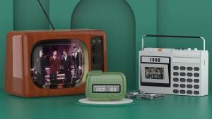 2025新款BPG便携式无线蓝牙耳机 BB机独特复古潮流数显时钟