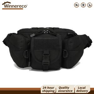 [Winnereco Flagship Mall]การตกปลาอเนกประสงค์กระเป๋าเอว Nylon Nylon Portable Sports Pack Pack กันน้ำขนาดใหญ่สำหรับการตั้งแคมป์เดินป่า