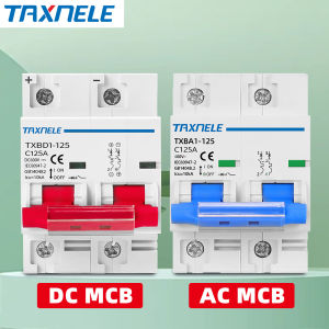 เบรกเกอร์ขนาดเล็กพลังงานแสงอาทิตย์2P DC 600V AC 400V 100A 125A DC MCB สำหรับระบบเซลล์พลังงานแสงอาทิตย์พีวี AC MCB