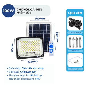 Đèn Năng Lượng Mặt Trời  Đèn Led Chống Lóa ATH LIGHTING  Cảm Biến Ánh Sáng Cao Cấp 200w300w400w Bảo Hành 2 Năm Kèm Điều Khiển