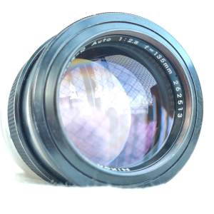 เลนส์มือหมุน Nikon Nikkor-Q 135 mm F2.8 (22) MF TelePortrait Excellent +++ Mount Non Ai พร้อมฝา หน้า ท้าย #262513