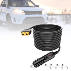 Car Power Adapter to XT60 Extension Cable Providing Stable Current for Various Devices Perfect for Outdoor and Emergency Use