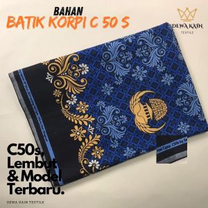 kain batik seragam korpi C50s Terbaru setelan baju pns wanita guru bahan batik meteran