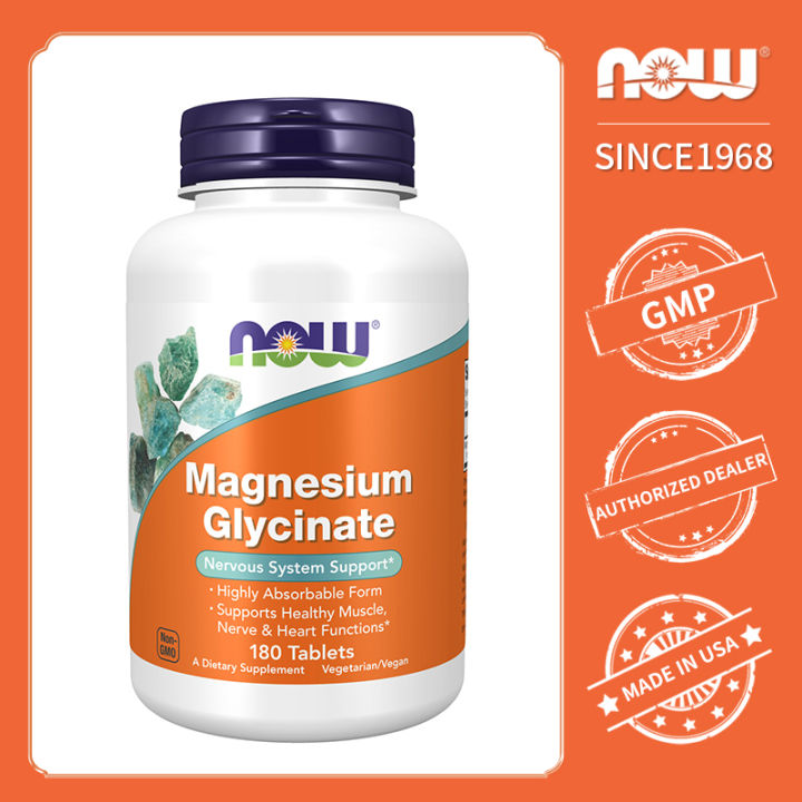 NOW Foods Magnesium Glycinate 180 Tablets | Lazada PH