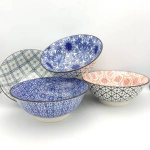 ชาม ชามญี่ปุ่น ชามเซรามิค ขนาด 8.25 นิ้ว (21.1 ซ.ม.) มีให้เลือก 4 สี