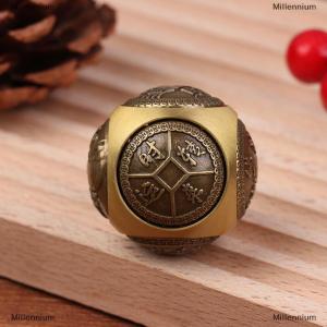 [COD] Millennium Six-faced Four Blessing Luck Money Fidget Spinner Brass Stress Cube Decompression Ball Fidget Toys Crafts