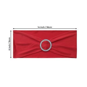 10PCS/SET Upscale Hotel Wedding Decoration Bow Chair Streamers Chair Cover Elastic Strap