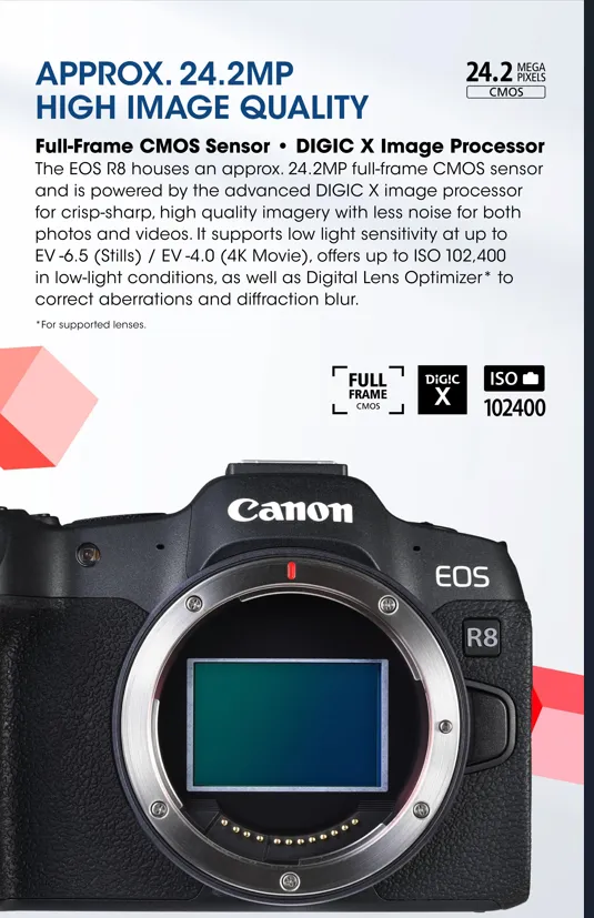 Canon EOS R8 RF 24-50 F4.5-6.3 IS ST|24.2P Full-Frae Irrorless - View #7